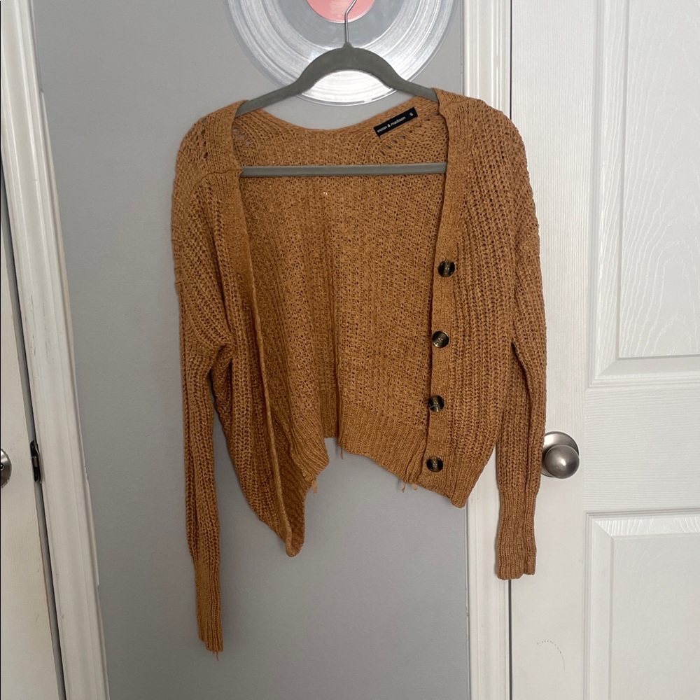 Women's Tan Sweater Cardigan